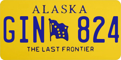 AK license plate GIN824