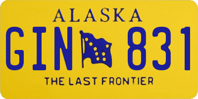 AK license plate GIN831