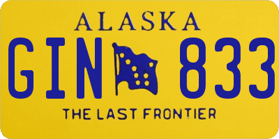 AK license plate GIN833