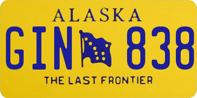 AK license plate GIN838