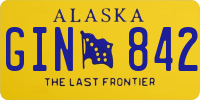 AK license plate GIN842