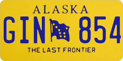 AK license plate GIN854