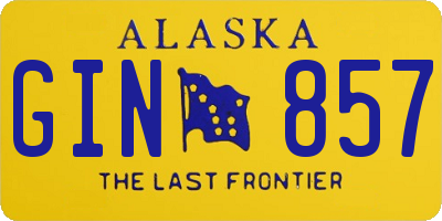 AK license plate GIN857