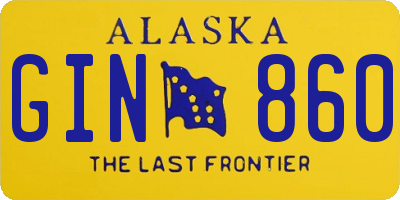AK license plate GIN860