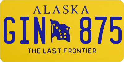 AK license plate GIN875
