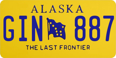 AK license plate GIN887