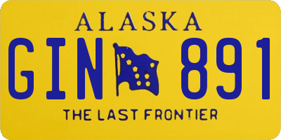 AK license plate GIN891