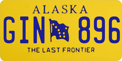 AK license plate GIN896