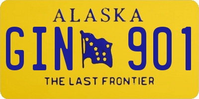 AK license plate GIN901