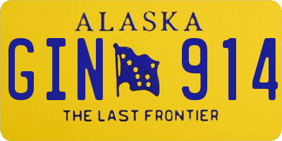 AK license plate GIN914