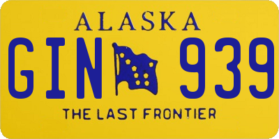 AK license plate GIN939