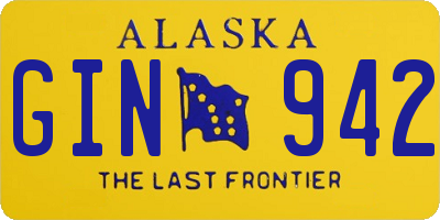 AK license plate GIN942