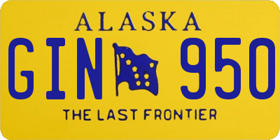 AK license plate GIN950
