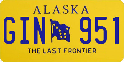AK license plate GIN951