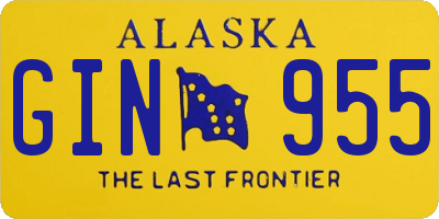 AK license plate GIN955