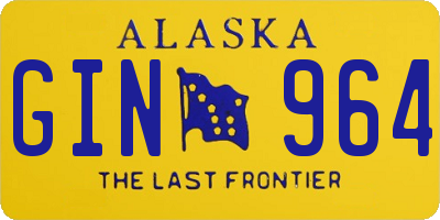 AK license plate GIN964