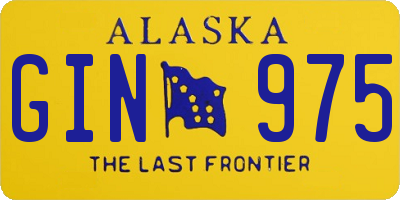 AK license plate GIN975