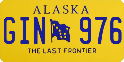 AK license plate GIN976