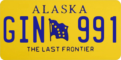 AK license plate GIN991
