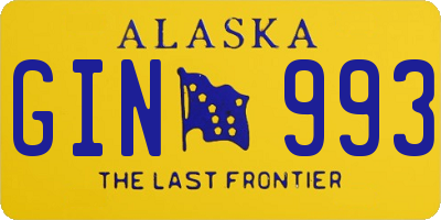 AK license plate GIN993