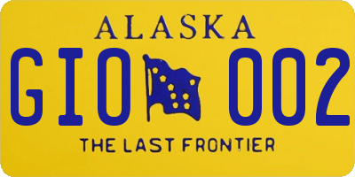 AK license plate GIO002