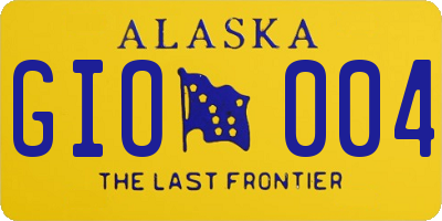 AK license plate GIO004