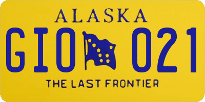 AK license plate GIO021
