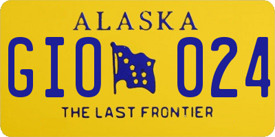 AK license plate GIO024