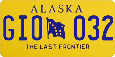 AK license plate GIO032