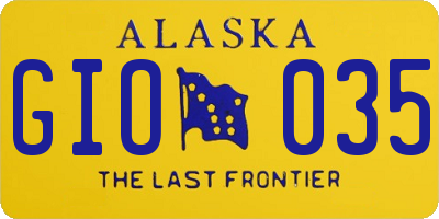AK license plate GIO035