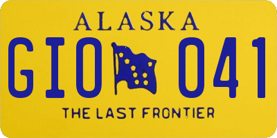 AK license plate GIO041