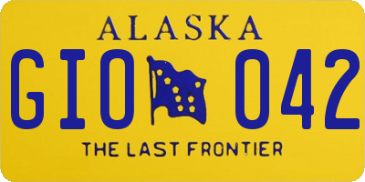 AK license plate GIO042