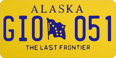 AK license plate GIO051