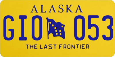 AK license plate GIO053