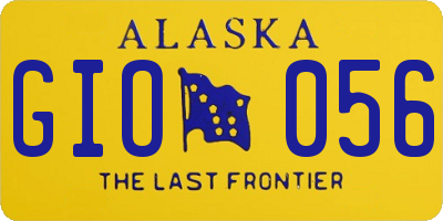 AK license plate GIO056