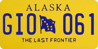 AK license plate GIO061