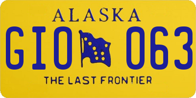 AK license plate GIO063