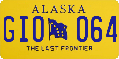 AK license plate GIO064