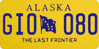 AK license plate GIO080