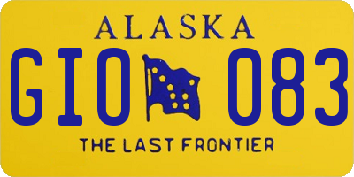 AK license plate GIO083
