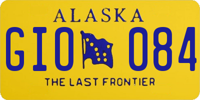 AK license plate GIO084