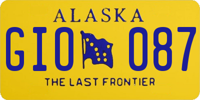 AK license plate GIO087