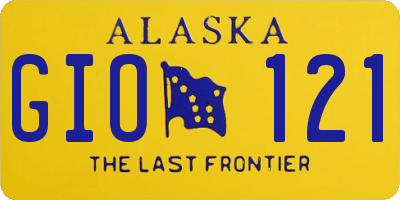 AK license plate GIO121