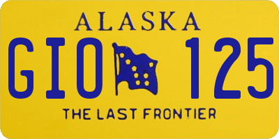 AK license plate GIO125