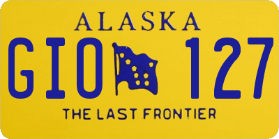 AK license plate GIO127