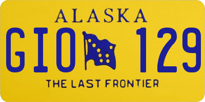 AK license plate GIO129