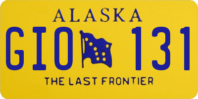 AK license plate GIO131