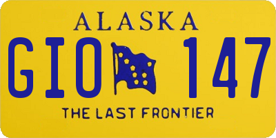 AK license plate GIO147