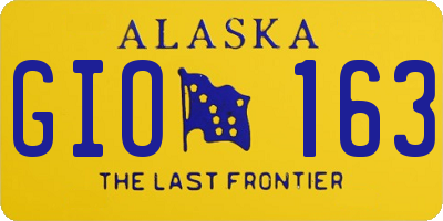 AK license plate GIO163