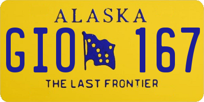 AK license plate GIO167